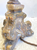 Antique carved lamp