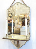 French 1920's etched mirror