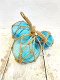 3 glass fishing floats