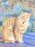 Framed oil on board - Ginger Cat