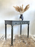 Painted Victorian mahogany writing table
