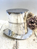 Vintage silver plated top hat champagne bucket