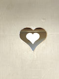 Pair of painted French heart chevets