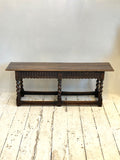 Jacobean style oak bench A