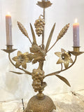 Pair of antique French chapel candelabra