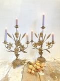 Pair of antique French chapel candelabra