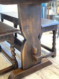 C19th French oak refectory table