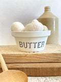 Early 1900's ironstone butter dish