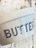 Early 1900's ironstone butter dish