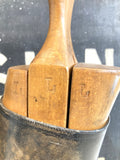 Vintage riding boots with wooden lasts