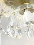 Vintage glass & crystal 8 arm chandelier