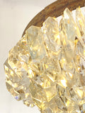 Antique multi-tier chandelier with iceberg crystals