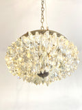 Antique multi-tier chandelier with iceberg crystals