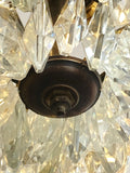 Antique multi-tier chandelier with iceberg crystals