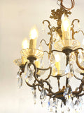 Vintage 8 arm birdcage chandelier
