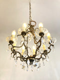 Vintage 8 arm birdcage chandelier