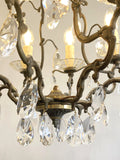 Vintage 8 arm birdcage chandelier