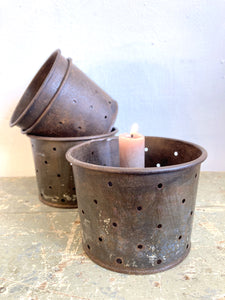 Vintage French cheese moulds - wide
