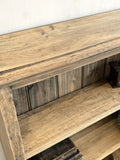 Rustic oak bookcase