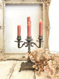 Old brass candelabra