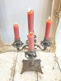 Old brass candelabra