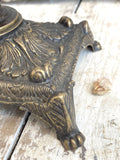 Old brass candelabra