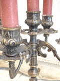 Old brass candelabra