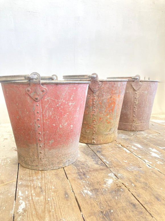 Antique fire buckets
