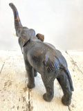 Mid century leather fireside elephant