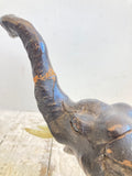 Mid century leather fireside elephant