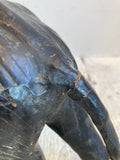 Mid century leather fireside elephant
