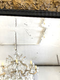 Antique French embossed brass & ebonised mirror