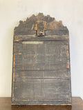 Antique French embossed brass & ebonised mirror