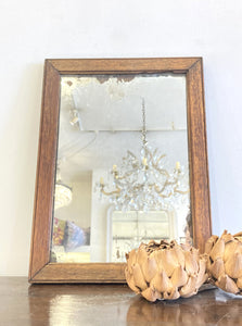 Small antique foxed mirror B