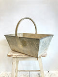 Old French galvanised trug