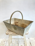 Old French galvanised trug
