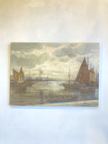 Antique oil on canvas - Venice Boat Scene