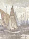 Antique oil on canvas - Venice Boat Scene