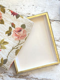 Vintage French fabric chocolate boxes