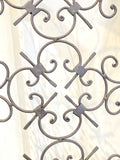 Rustic 3 panel wood & metal screen
