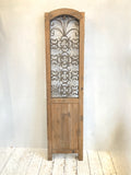 Rustic 3 panel wood & metal screen