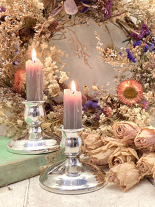 Pair of vintage silver plated candlesticks B