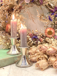 Pair of vintage silver plated candlesticks A
