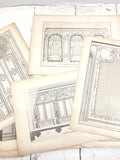 C19th French folio of architectural studies
