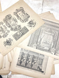 C19th French folio of architectural studies