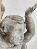 C19th lead cherub or putti