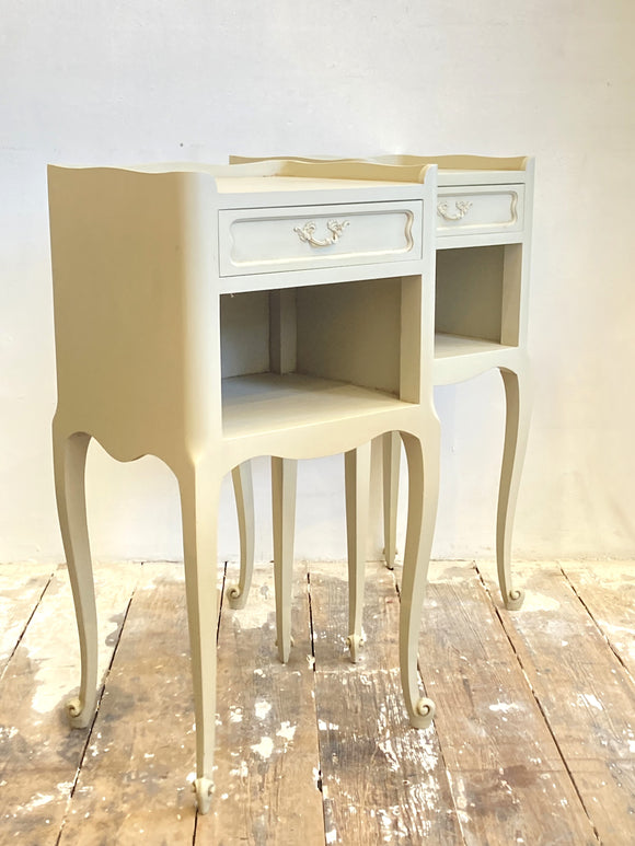 Pair of painted French bedsides