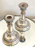 Pair of Victorian silver plated candlesticks