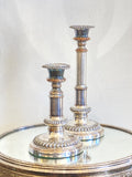 Pair of Victorian silver plated candlesticks