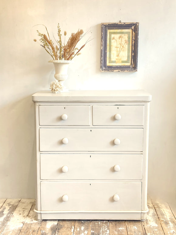 Painted Victorian chest of drawers